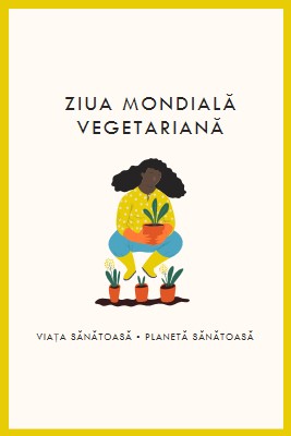 Este Ziua Mondială Vegetariană white modern-simple