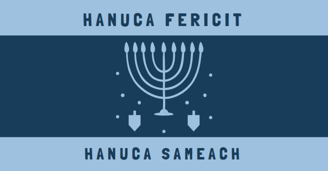 Binecuvântări de Hanuca blue modern-simple