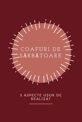 Coafuri de vacanță red organic-simple