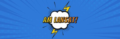 Am lansat! blue modern-bold