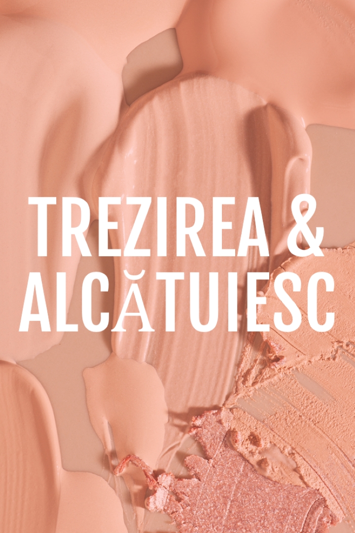 Treziți-vă & alcătuiți pink modern-simple