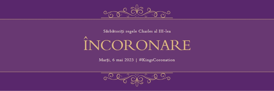 Anunț regal purple modern-simple