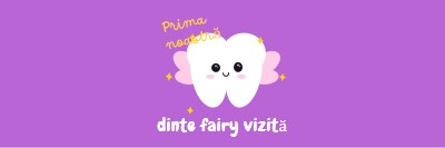 Prima vizită a zânei dinți purple whimsical-color-block