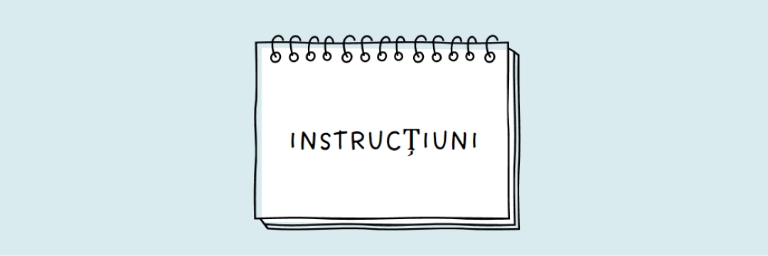 Instrucțiunile dvs. blue whimsical-line