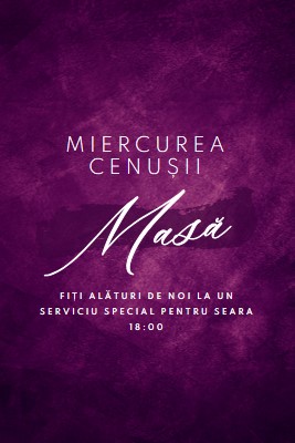 Miercurea Cenușii purple modern-simple