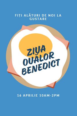 Ziua Ouălor Benedict blue whimsical-color-block