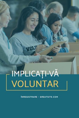 Să încurajăm voluntarii blue modern-simple