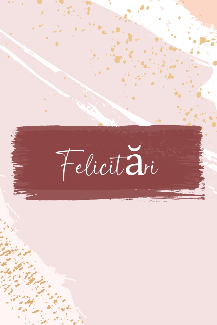 Felicitări simple pink organic-simple