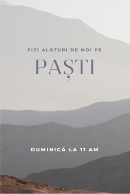 Veniți alături de noi în Duminica Paștelui gray modern-simple