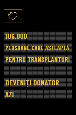 Deveniți donator de organe astăzi black modern-bold