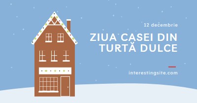 Ziua Casei din turtă dulce blue whimsical-color-block