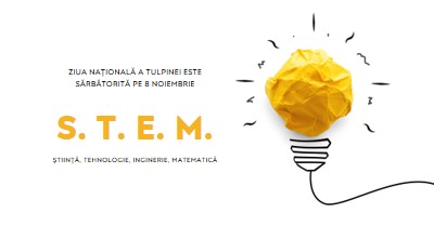 Știință, tehnologie, inginerie, matematică yellow modern-simple