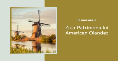 Ziua Patrimoniului American Olandez brown modern-simple