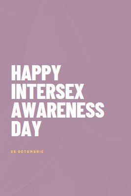 Happy Intersex Awareness Day purple modern-bold