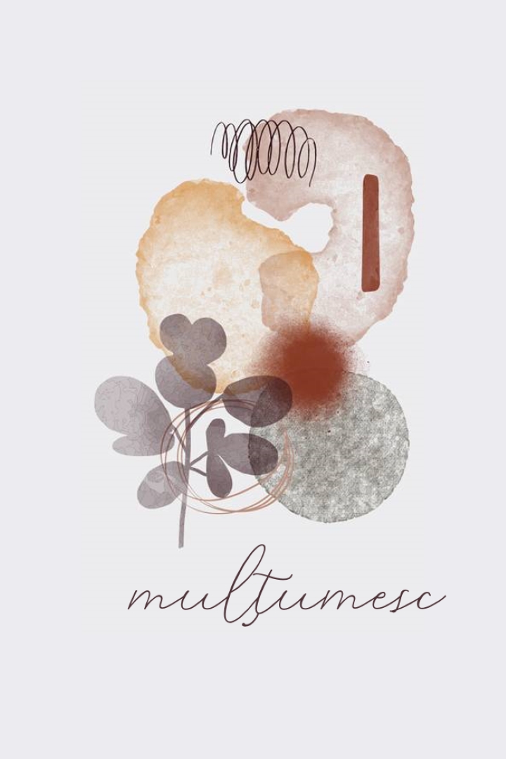Mulțumiri artistice gray modern-simple