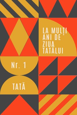 Tatăl numărul unu orange modern-geometric-&-linear