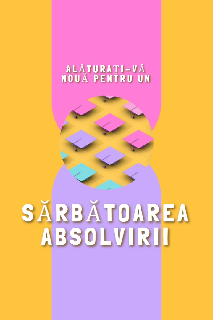 Alăturați-vă sărbătorii de absolvire yellow whimsical-color-block