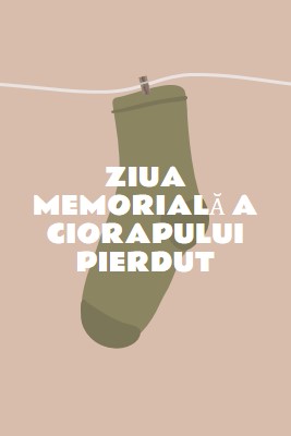 Ziua Memorială Sock Pierdut brown whimsical-color-block