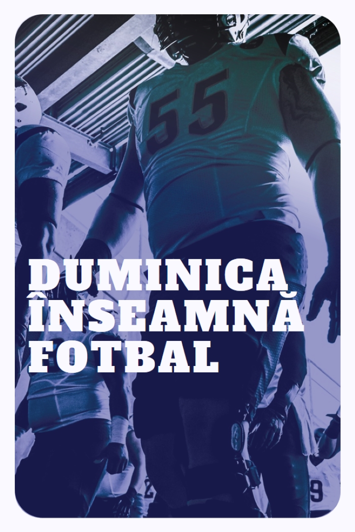 Duminica înseamnă fotbal purple modern-bold