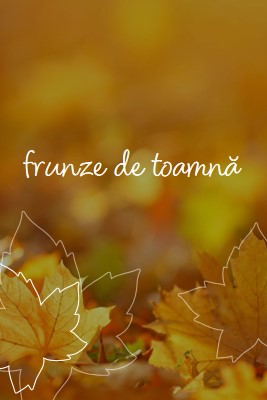 Frunze de toamnă orange organic-simple