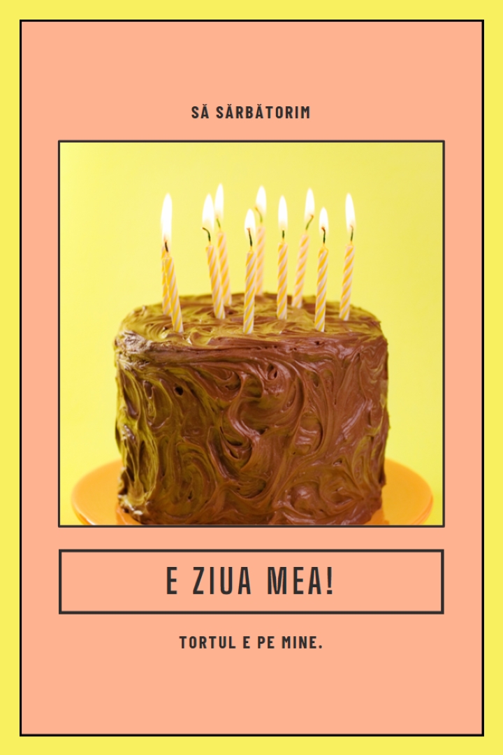 Lăsați-i să mănânce tort pink modern-bold