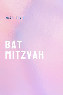 Sărbătorirea bat mitzvah pink modern-simple