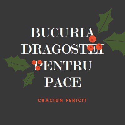 Pace, dragoste, bucurie gray modern-simple