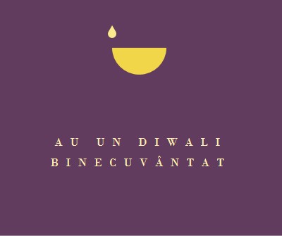 Binecuvântări Diwali purple modern-simple