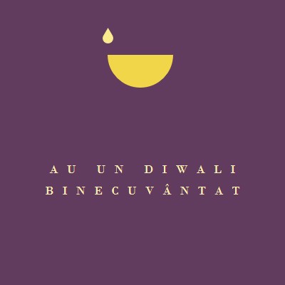 Binecuvântări Diwali purple modern-simple