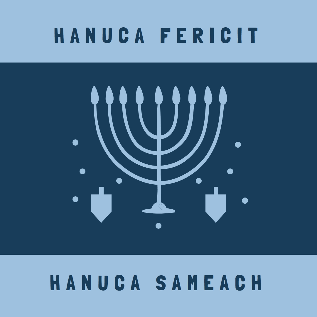 Binecuvântări de Hanuca blue modern-simple