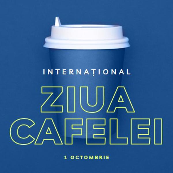 Cultura cafe-ului blue modern-bold