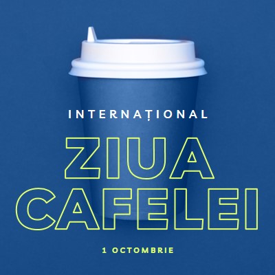 Cultura cafe-ului blue modern-bold