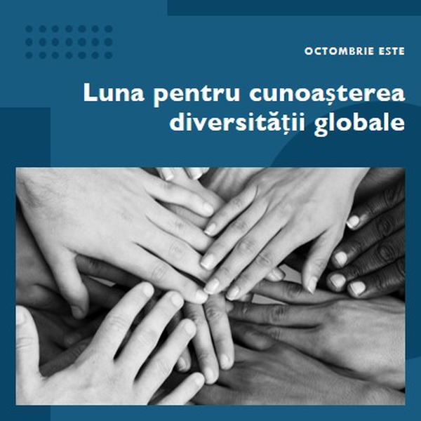 Luna pentru cunoașterea diversității globale blue modern-geometric-&-linear