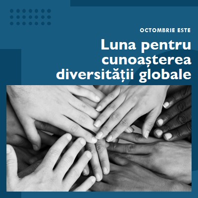 Luna pentru cunoașterea diversității globale blue modern-geometric-&-linear