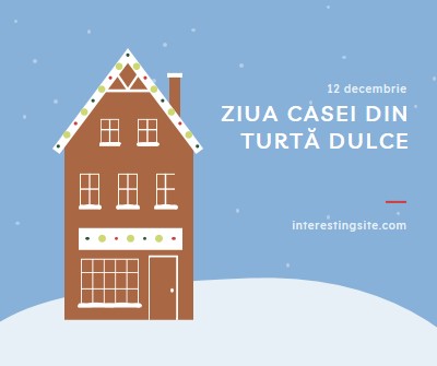 Ziua Casei din turtă dulce blue whimsical-color-block