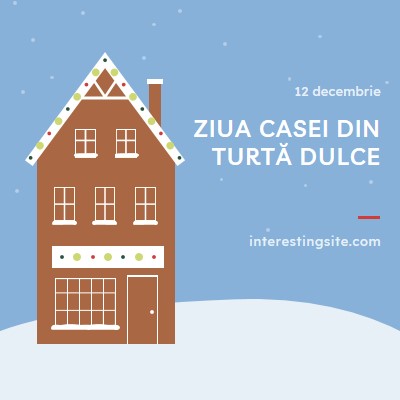 Ziua Casei din turtă dulce blue whimsical-color-block