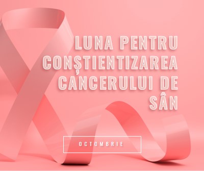 Conștientizarea cancerului de sân pink modern-bold