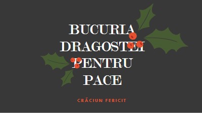 Pace, dragoste, bucurie gray modern-simple