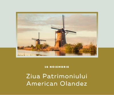 Ziua Patrimoniului American Olandez brown modern-simple