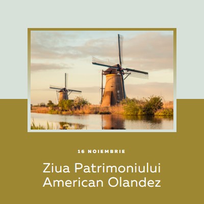 Ziua Patrimoniului American Olandez brown modern-simple