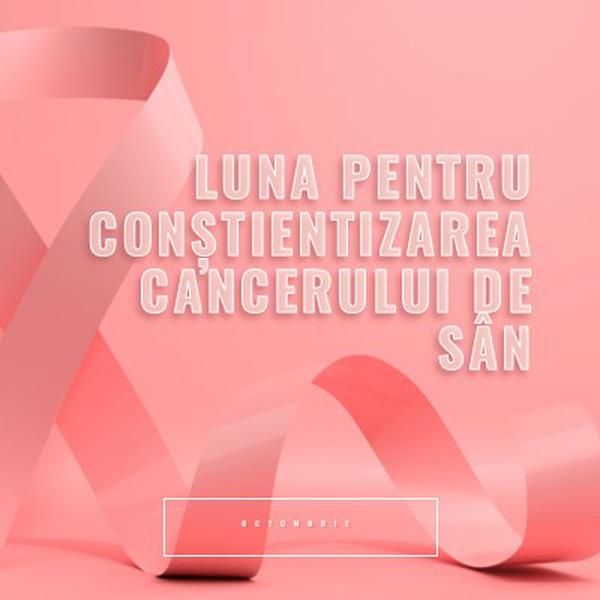 Conștientizarea cancerului de sân pink modern-bold