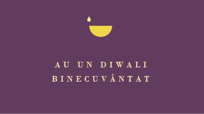 Binecuvântări Diwali purple modern-simple