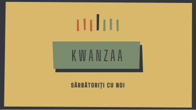 Sărbătorind Kwanzaa împreună yellow modern-bold