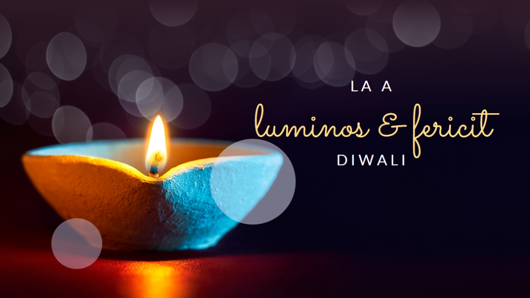 La o & strălucitoare Diwali fericit black modern-simple