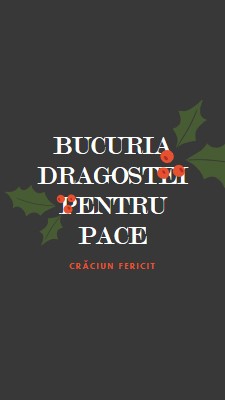 Pace, dragoste, bucurie gray modern-simple