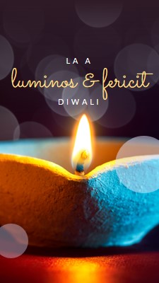 La o & strălucitoare Diwali fericit black modern-simple