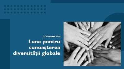 Luna pentru cunoașterea diversității globale blue modern-geometric-&-linear