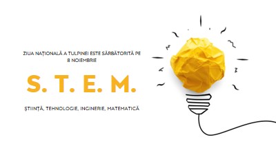 Știință, tehnologie, inginerie, matematică yellow modern-simple