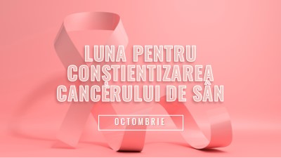 Conștientizarea cancerului de sân pink modern-bold