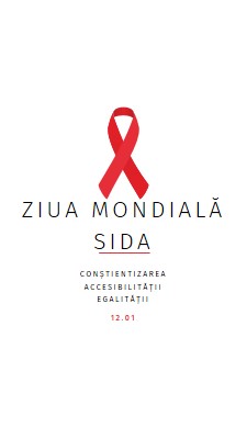 Creșterea gradului de conștientizare a SIDA white modern-simple